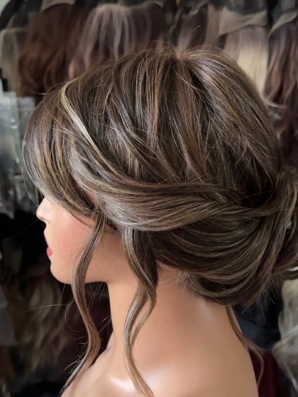 BELLE TRESS LIVERPOOL UPDO FOR A WEDDING WIG